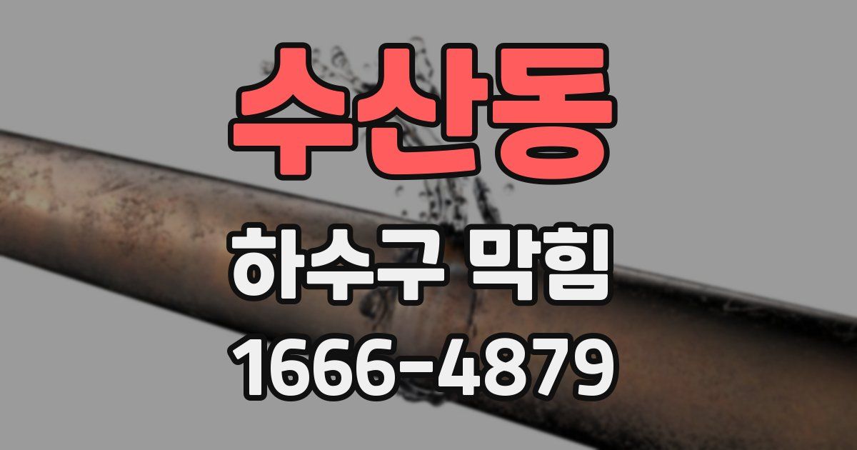 수산동 하수구 막힘