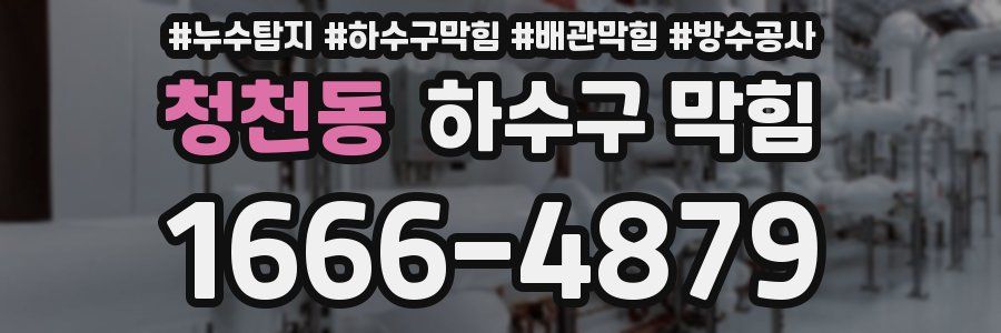 청천동 하수구 막힘