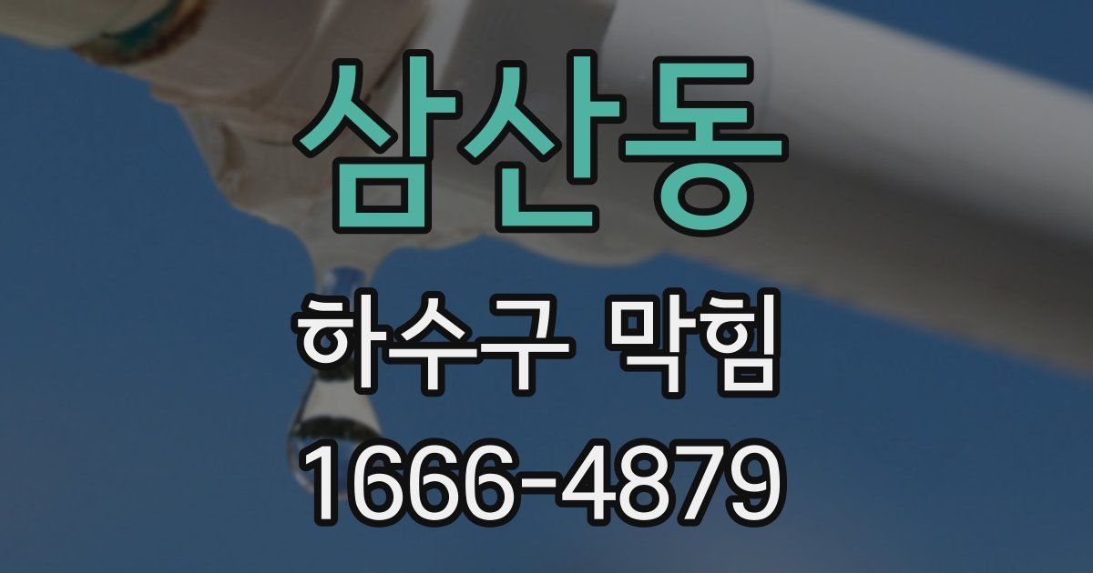 삼산동 하수구 막힘