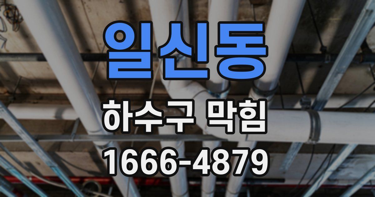 일신동 하수구 막힘