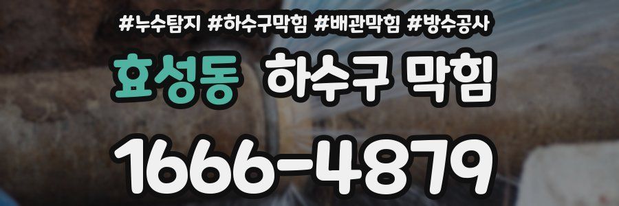 효성동 하수구 막힘
