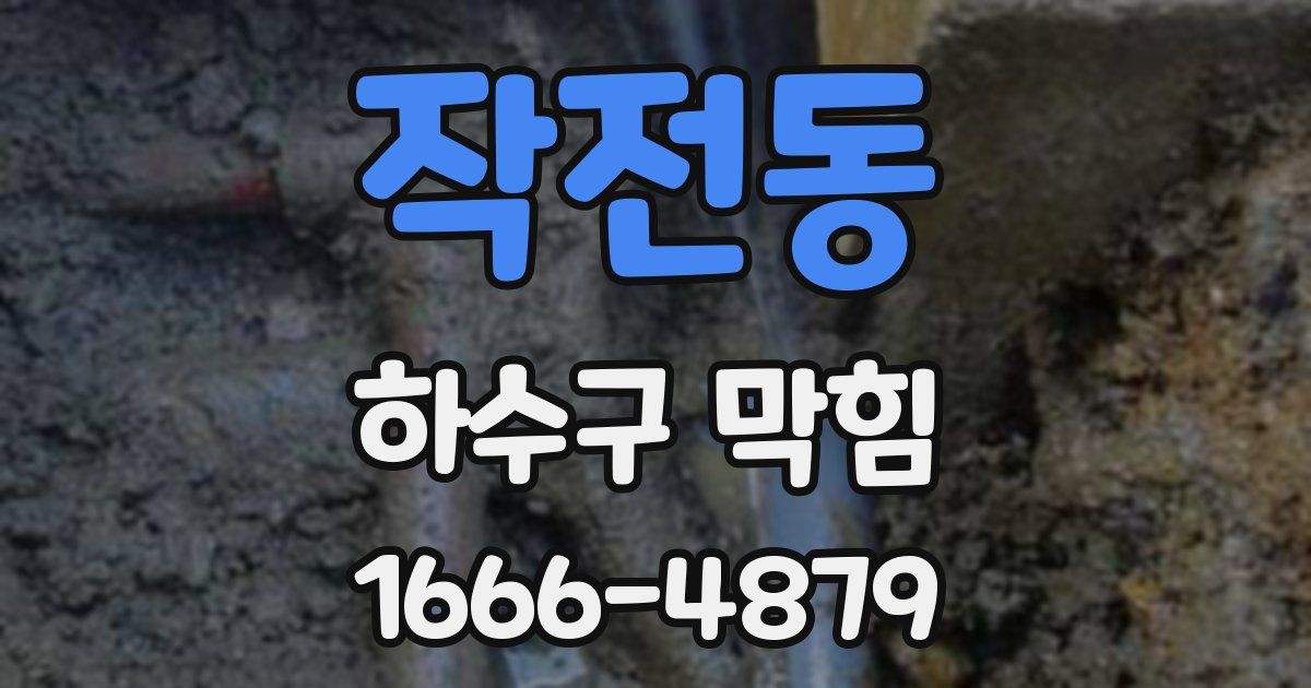 작전동 하수구 막힘