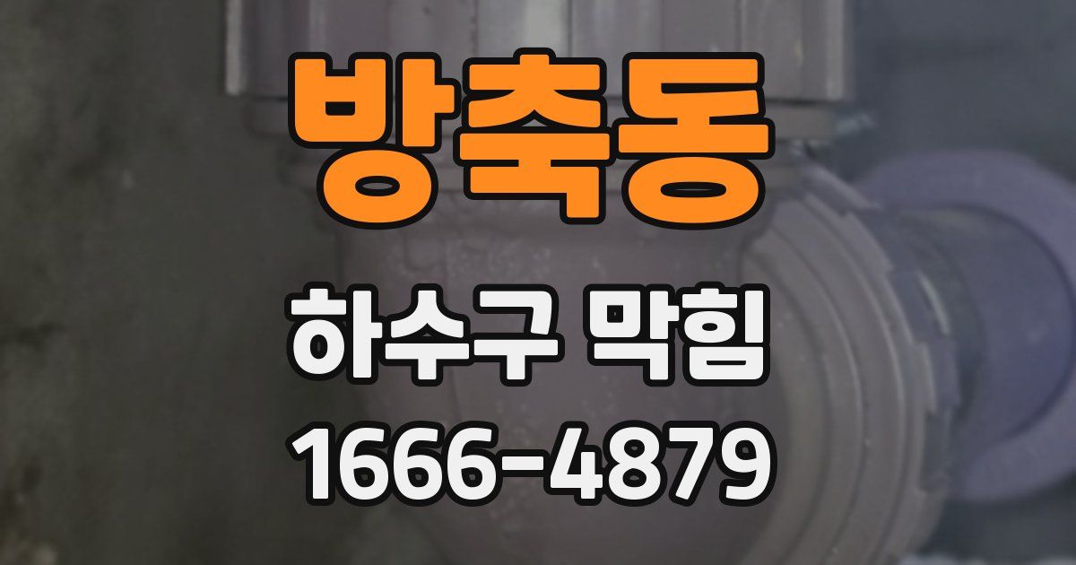 방축동 하수구 막힘