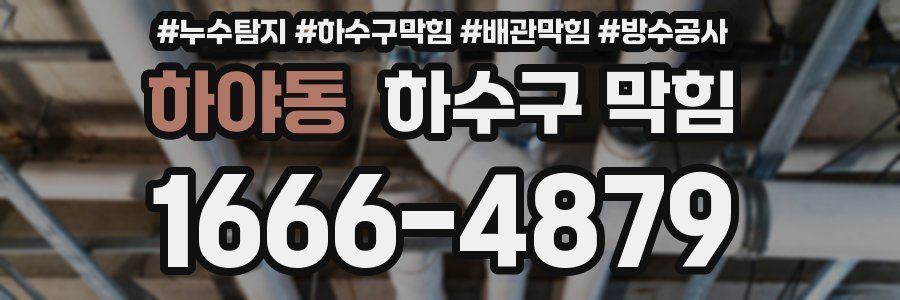 하야동 하수구 막힘