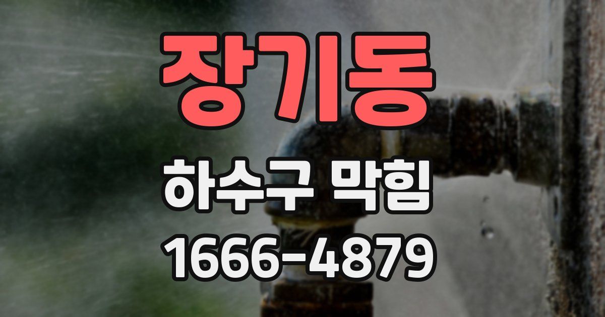 장기동 하수구 막힘