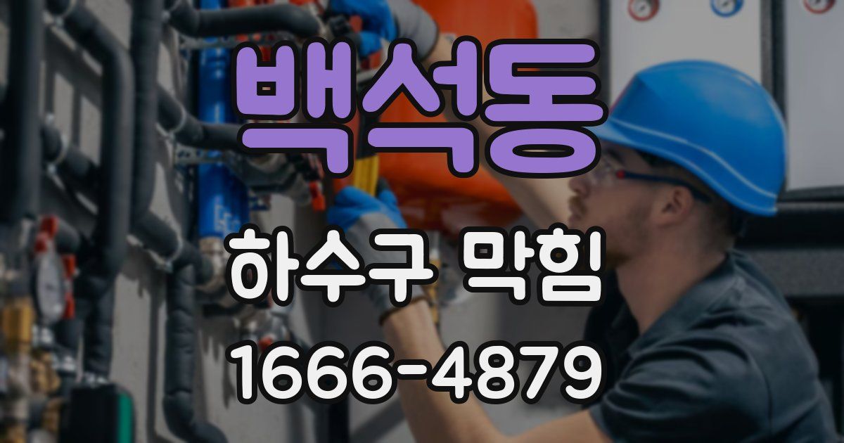 백석동 하수구 막힘