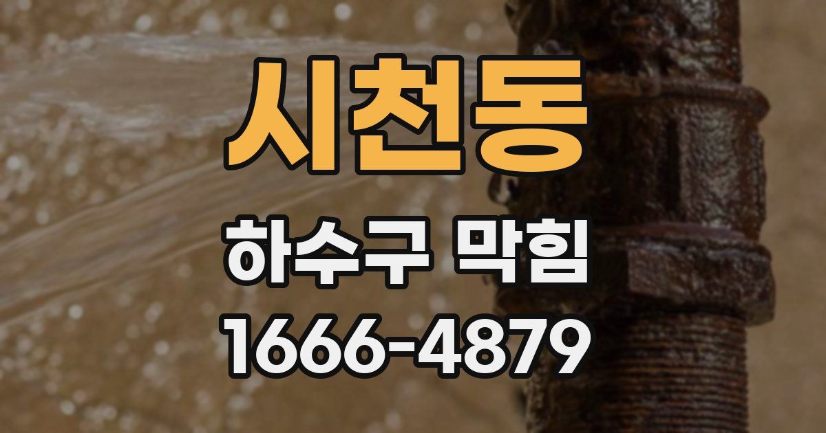 시천동 하수구 막힘