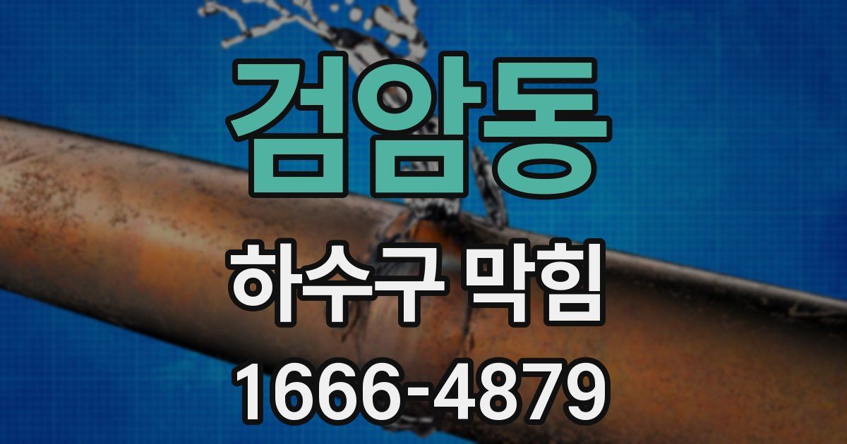 검암동 하수구 막힘