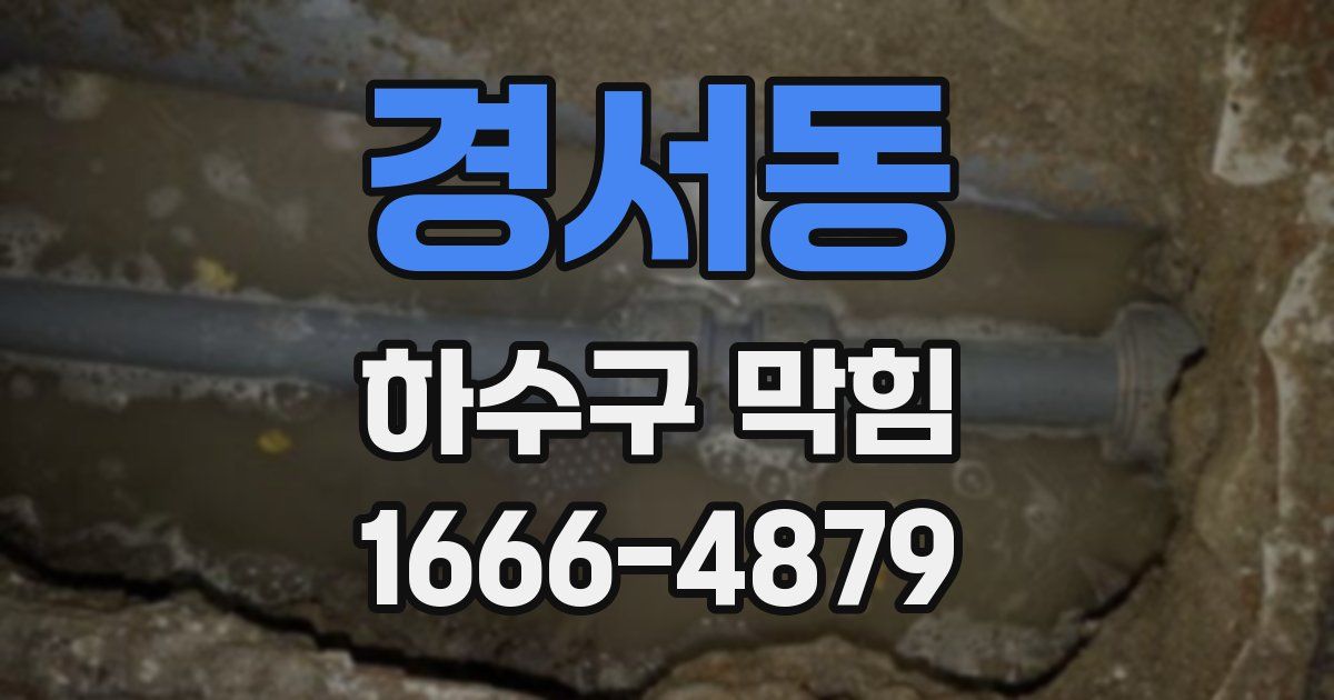 경서동 하수구 막힘