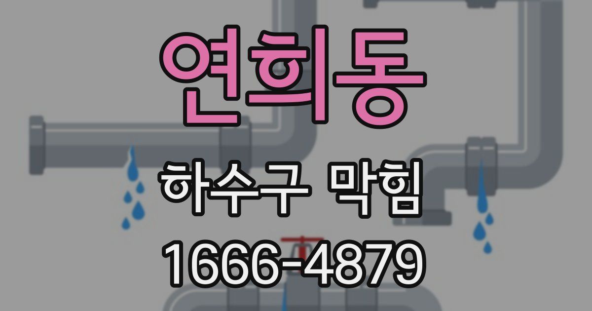 연희동 하수구 막힘