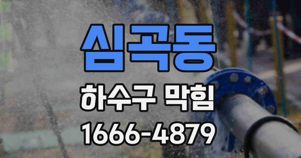 심곡동 하수구 막힘