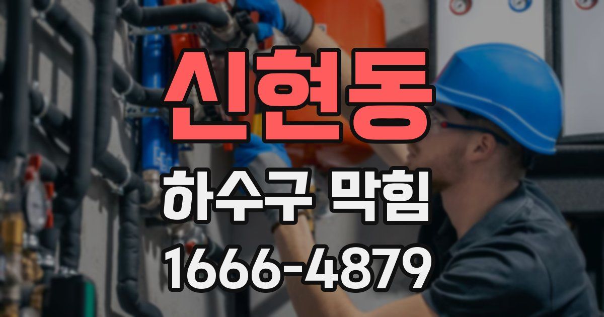 신현동 하수구 막힘