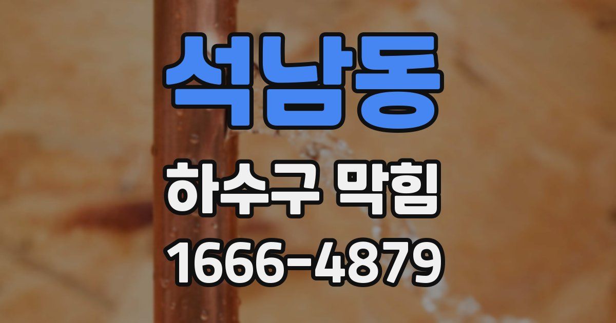 석남동 하수구 막힘