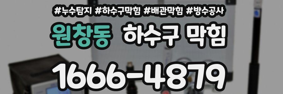 원창동 하수구 막힘