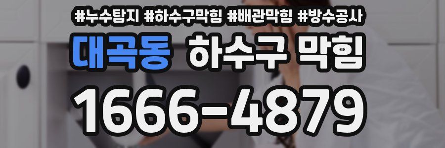 대곡동 하수구 막힘