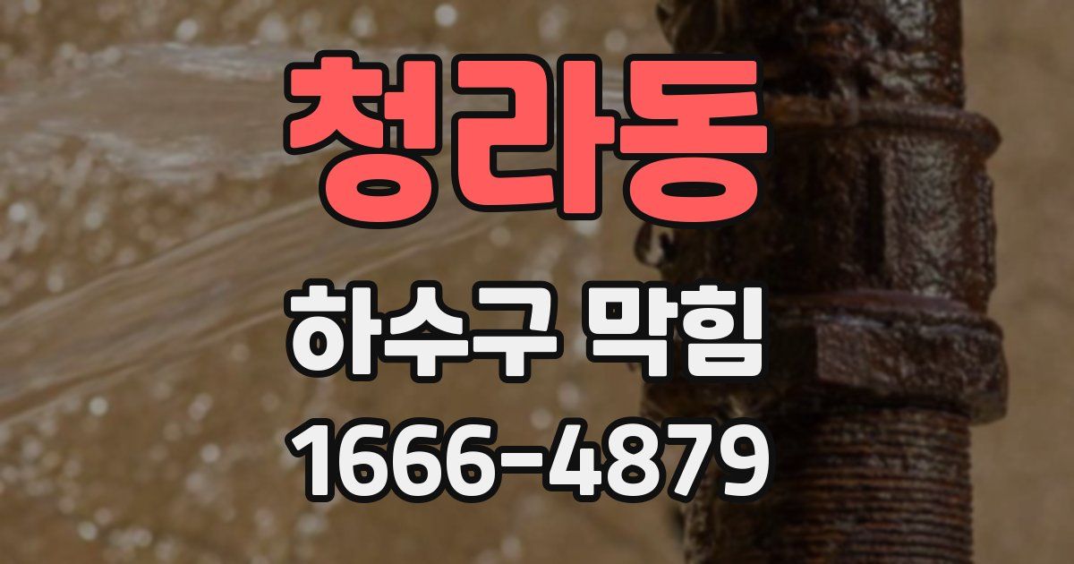 청라동 하수구 막힘