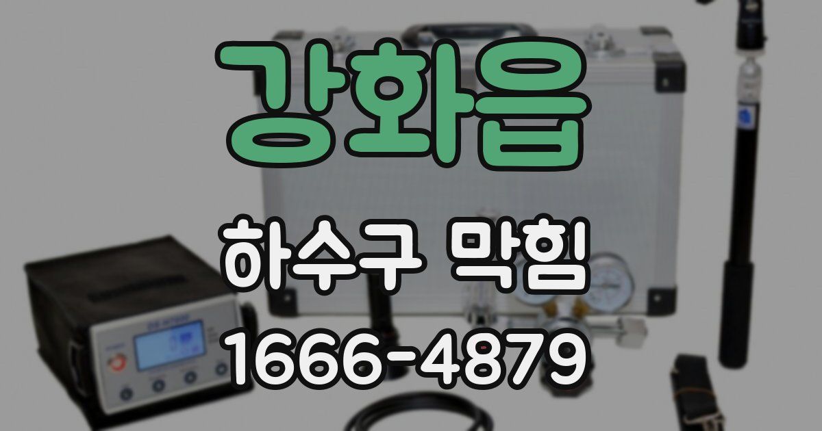 강화읍 하수구 막힘
