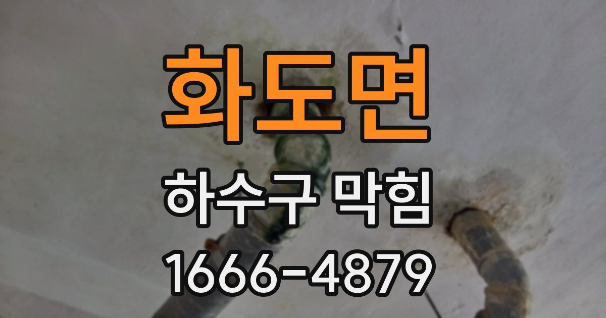 화도면 하수구 막힘