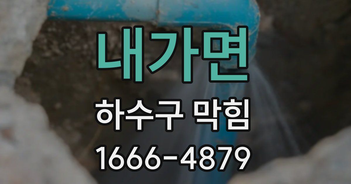 내가면 하수구 막힘