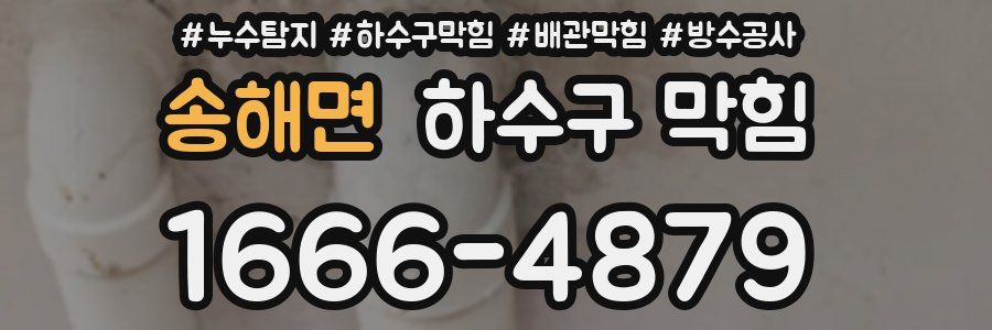송해면 하수구 막힘