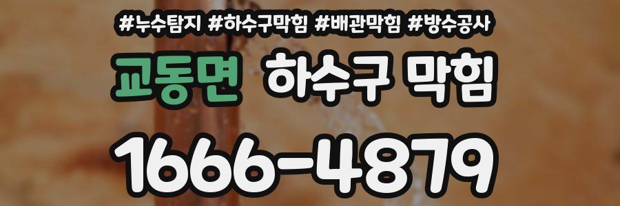 교동면 하수구 막힘
