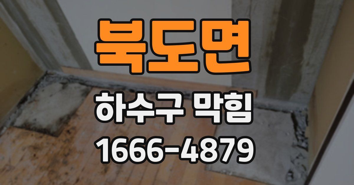 북도면 하수구 막힘