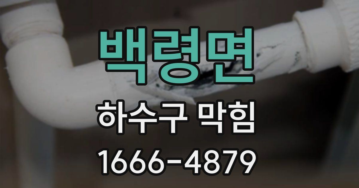 백령면 하수구 막힘