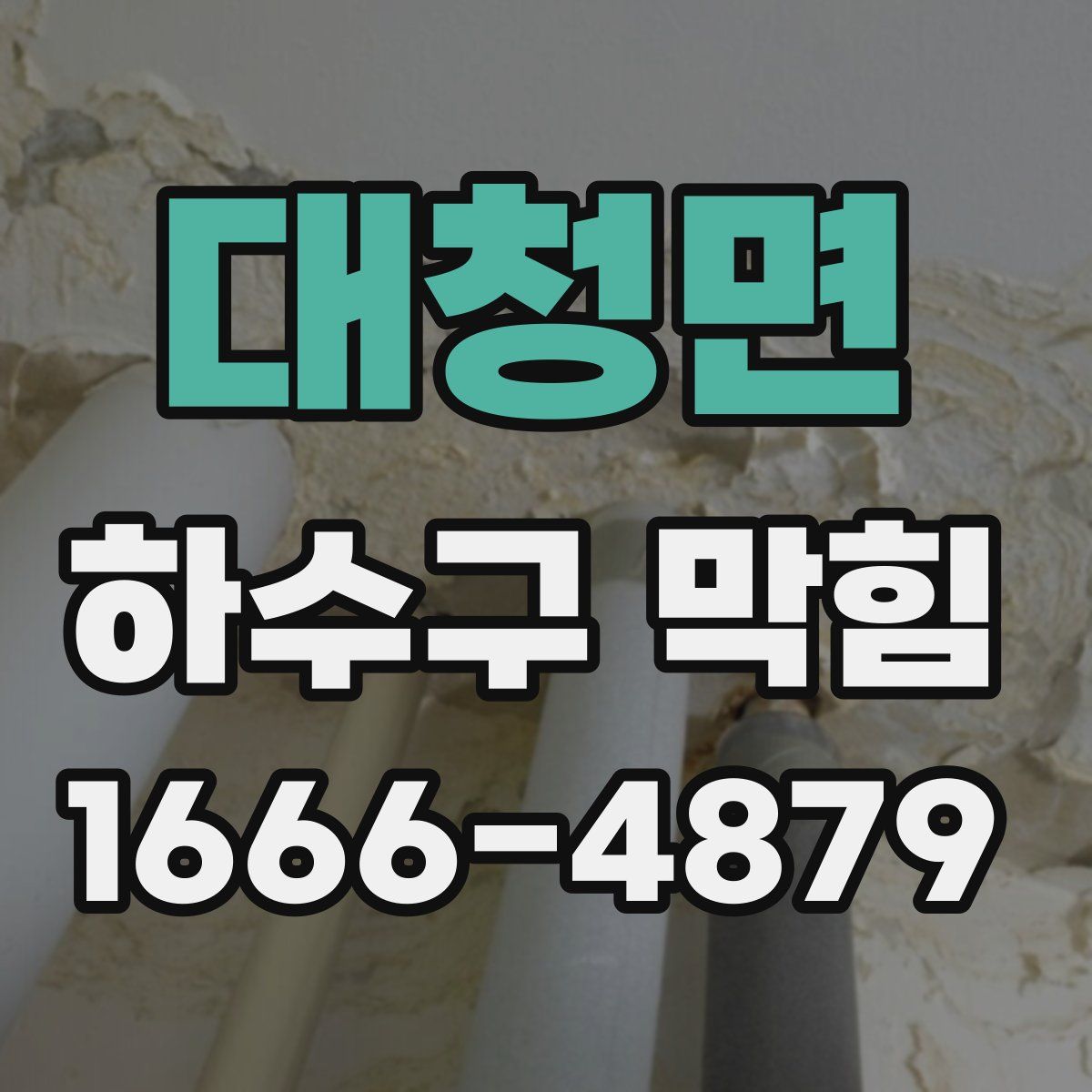 대청면 하수구 막힘