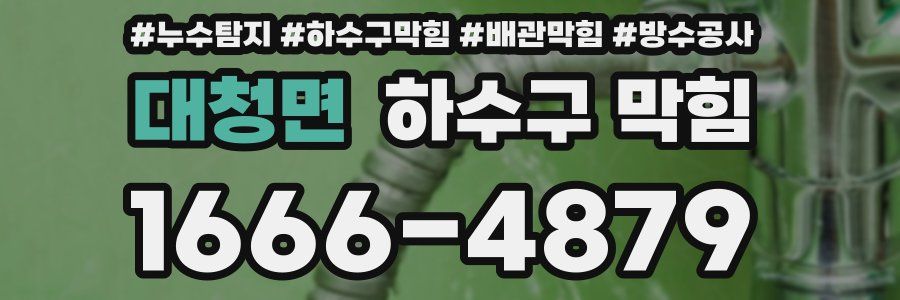 대청면 하수구 막힘