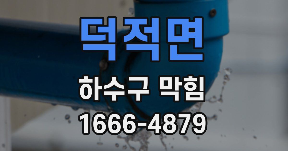 덕적면 하수구 막힘
