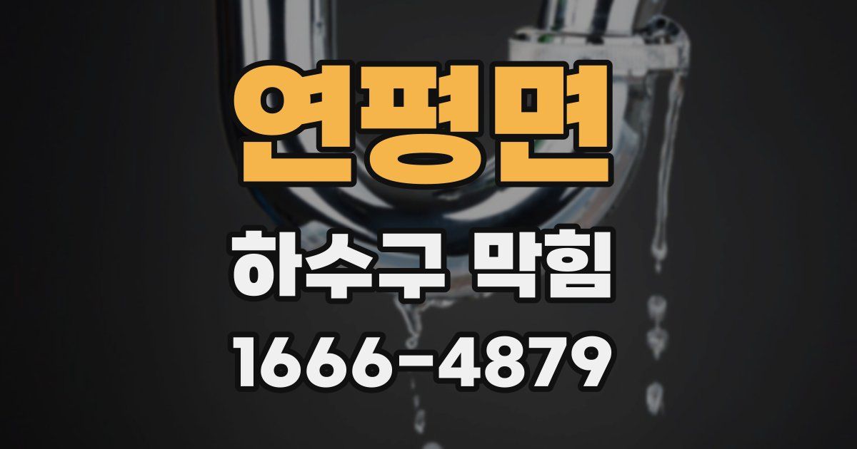 연평면 하수구 막힘