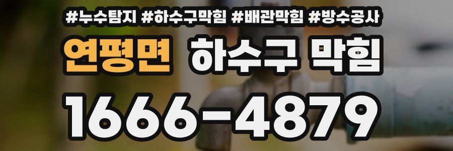 연평면 하수구 막힘