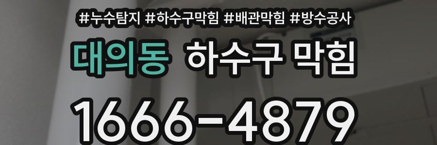 대의동 하수구 막힘