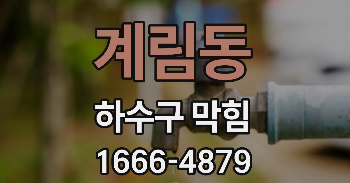 계림동 하수구 막힘