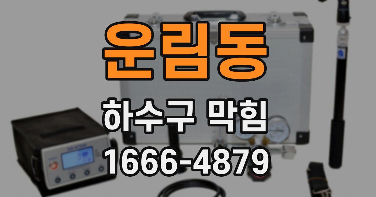운림동 하수구 막힘