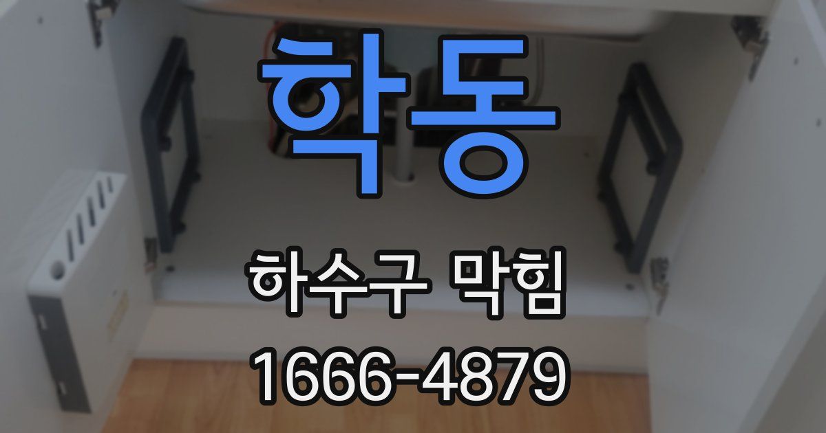 학동 하수구 막힘