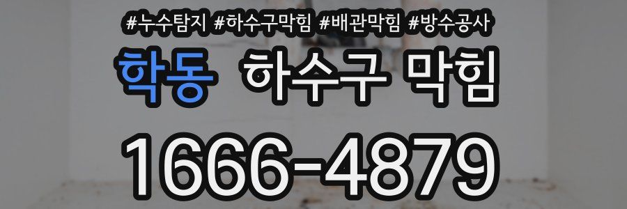 학동 하수구 막힘