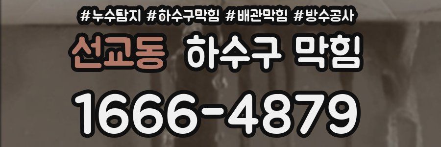 선교동 하수구 막힘