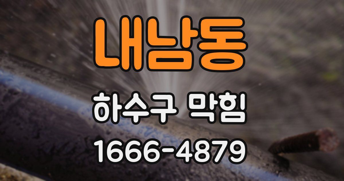 내남동 하수구 막힘