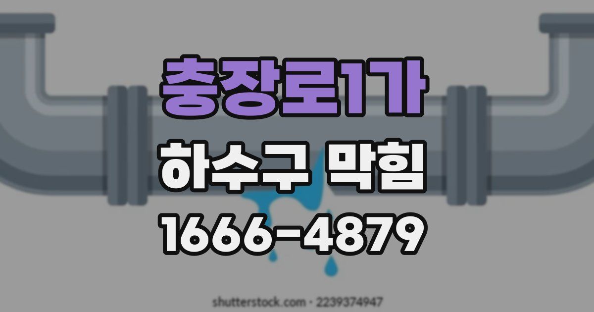 충장로1가 하수구 막힘