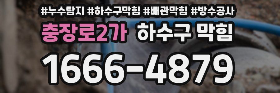 충장로2가 하수구 막힘