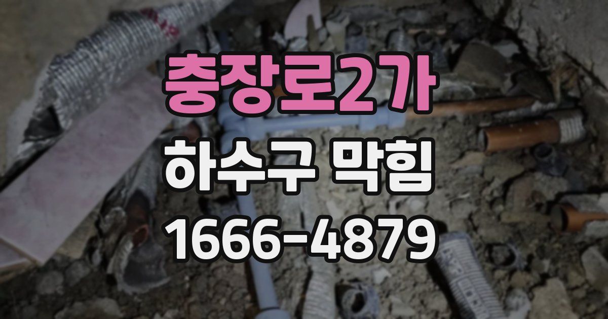 충장로2가 하수구 막힘