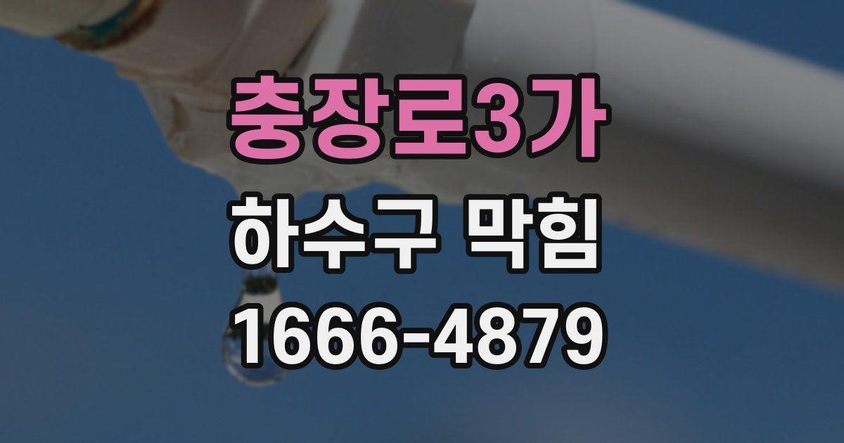 충장로3가 하수구 막힘