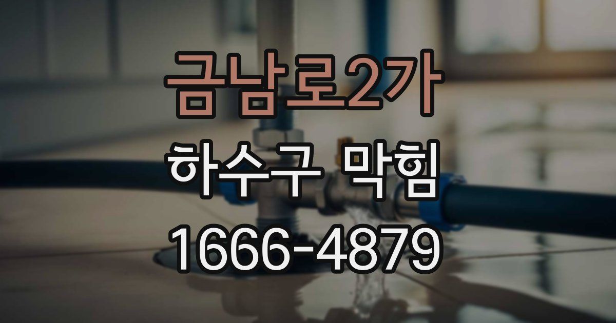 금남로2가 하수구 막힘