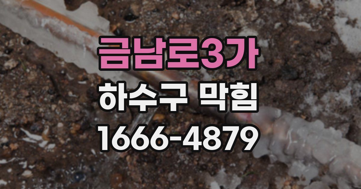 금남로3가 하수구 막힘