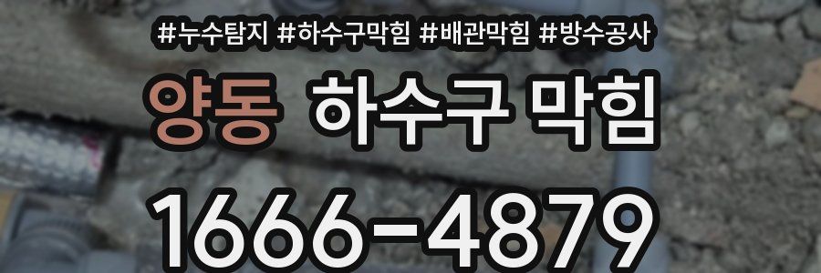 양동 하수구 막힘