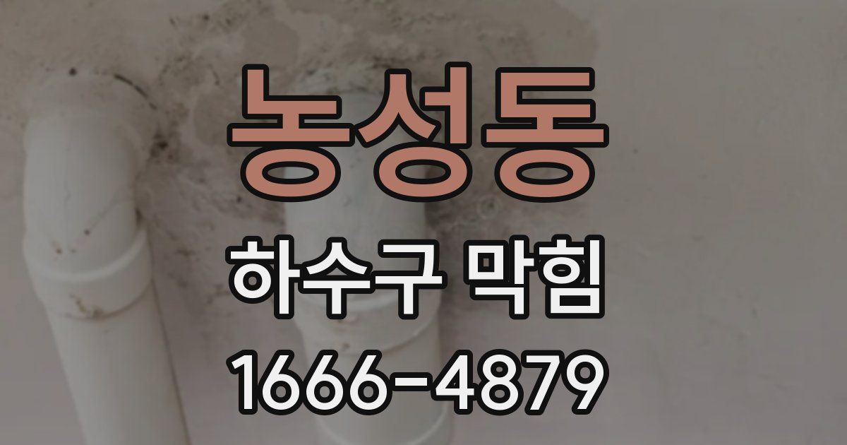 농성동 하수구 막힘