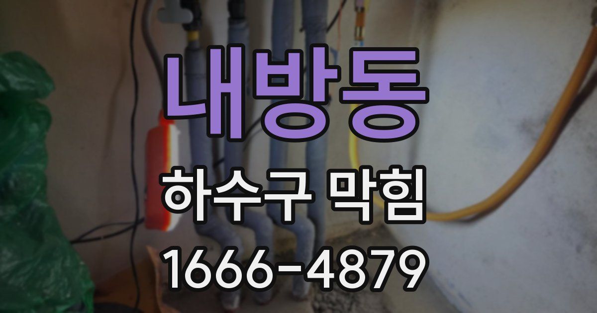 내방동 하수구 막힘