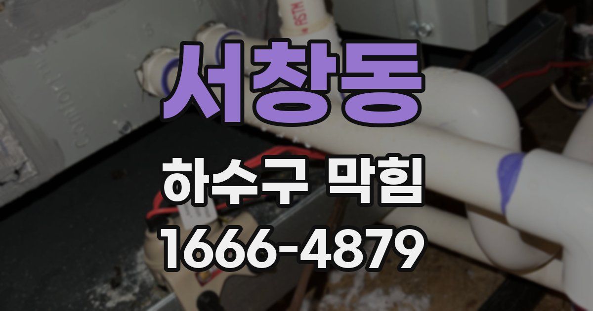 서창동 하수구 막힘
