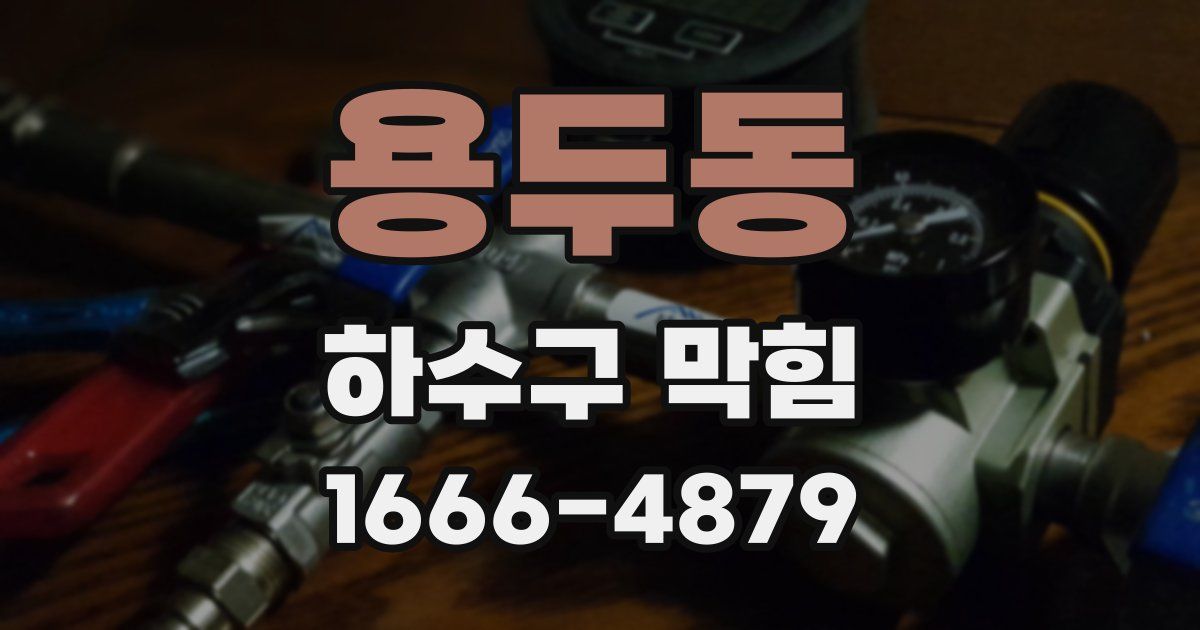 용두동 하수구 막힘